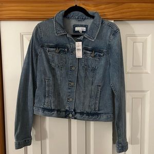 LOFT Cropped Denim Jean Jacket NWT